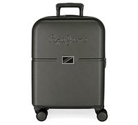 Pepe Jeans Accent Maleta de cabina, Negro, Rígida, 4 Ruedas dobles