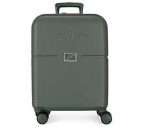 Pepe Jeans Accent Maleta de cabina Verde 40x55x20 cms Rígida ABS Cierre TSA integrado 37L 3,22 kgs 4 Ruedas dobles Equipaje de Mano