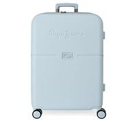 Pepe Jeans Accent Maleta mediana Azul 48x70x28 cms Rígida ABS Cierre TSA integrado 79L 4,32 kgs 4 Ruedas dobles