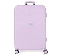 Pepe Jeans Accent Maleta mediana Morado 48x70x28 cms Rígida ABS Cierre TSA integrado 79L 4,32 kgs 4 Ruedas dobles