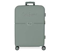 Pepe Jeans Accent Maleta mediana Verde 48x70x28 cms Rígida ABS Cierre TSA integrado 79L 4,32 kgs 4 Ruedas dobles