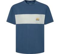 Camiseta con logo bordado Hombre Talla S. Color Azul