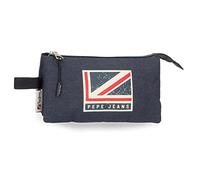 Pepe Jeans Aidan Estuche Triple Azul 22x12x5 cms Poliéster