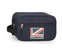 Pepe Jeans Aidan Neceser Dos Compartimentos Adaptable Azul 26x16x12 cms Poliéster