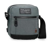 Pepe Jeans Aiden Bandolera Dos Compartimentos Marino 17x22x7,5 cm Poliéster con Detalles en Piel Sintética 2,81L by Joumma Bags