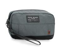Pepe Jeans Aiden Bolso de Mano Marino 24,5x15x6 cm Poliéster con Detalles en Piel Sintética 2,21L by Joumma Bags
