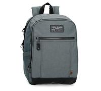 Pepe Jeans Aiden Mochila Doble Compartimento Adaptable 13,3" Pulgadas Marino 25x37x10 cm Poliéster con Detalles en Piel Sintética 9,25L by Joumma Bags
