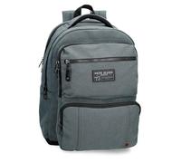 Pepe Jeans Aiden Mochila para Portátil Doble Compartimento Adaptable 15,6" Pulgadas Marino 31x44x15 cm Poliéster con Detalles en Piel Sintética 20,46L by Joumma Bags