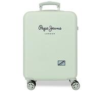Pepe Jeans Alenka Maleta de Cabina Verde 38x55x20 cms Rígida ABS Cierre de combinación Lateral 34L 2 kgs 4 Ruedas Equipaje Mano by Joumma Bags