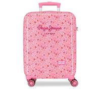 Pepe Jeans Alenka Rosa Maleta de Cabina Rosa 38x55x20 cms Rígido 2,5 kgs Cierre TSA ABS 2,5 kgs 41,8L Equipaje de Mano