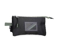 Pepe Jeans Alton Estuche Triple Negro 22x12x5 cms Poliéster by Joumma Bags