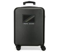 Pepe Jeans Alton Maleta de Cabina Negro 38x55x20 cms Rígida ABS Cierre de combinación Lateral 34L 2,74 kgs 4 Ruedas Equipaje Mano by Joumma Bags
