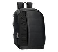 Pepe Jeans Ancor Mochila para Portátil Portátil 15,6 pulgadas Negro 25x37x12 cms Poliéster 9,25L by Joumma Bags
