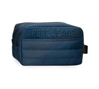 Pepe Jeans Ancor Neceser Dos Compartimentos Adaptable Azul 26x16x12 cms Poliéster by Joumma Bags by Joumma Bags