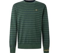 Pepe Jeans Andre Stripes Long Sleeves Knits, Verde (Forest Green), S para Hombre