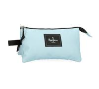 Pepe Jeans Aris Colorful Estuche Triple Azul 22x12x5 cms Poliéster by Joumma Bags