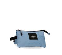 Pepe Jeans Aris Estuche Triple Azul 22x12x5 cms Poliéster