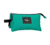 Pepe Jeans Aris Evergreen Estuche Triple Verde 22x12x5 cms Poliéster by Joumma Bags