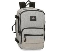 Pepe Jeans Aris Evergreen Mochila de Cabina, Gris, 25x40x20 cms