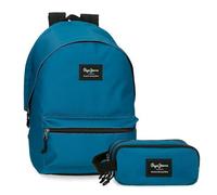 Pepe Jeans Aris Evergreen Mochila para portátil 15,6" Doble Compartimento Denim 31x44x17,5 cms Poliéster by Joumma Bags