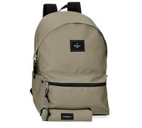 Pepe Jeans Aris Evergreen Mochila para Portátil Doble Compartimento Portátil 15,6 Pulgadas Beige 31x44x17,5 cm Poliéster 23,87L by Joumma Bags