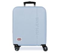 Pepe Jeans Aris Maleta de Cabina Azul Claro 40x55x20 cm Rígida ABS Cierre de combinación Integrado 37L 2,6kg 4 Ruedas Dobles Equipaje de Mano by Joumma Bags