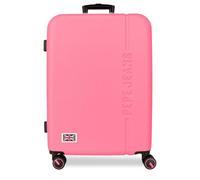 Pepe Jeans Aris Maleta Mediana Fucsia 48x68x27 cm Rígida ABS Cierre de combinación Integrado 72L 3,48kg 4 Ruedas Dobles Equipaje de Mano by Joumma Bags