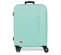 Pepe Jeans Aris Maleta Mediana Turquesa Azul 48x68x27 cm Rígida ABS Cierre de combinación Integrado 72L 3,48kg 4 Ruedas Dobles Equipaje de Mano by Joumma Bags