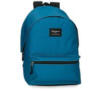 Pepe Jeans Aris Mochila para Portátil Doble Compartimento 15,6" Azul 31x44x15 cms Poliéster 20,46L