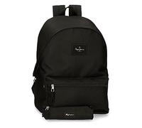 Pepe Jeans Aris Mochila para Portátil, Negro, 15,6"