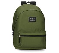 Pepe Jeans Aris Mochila para Portátil Doble Compartimento 15,6" Verde 31x44x15 cms Poliéster 20,46L