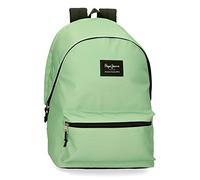 Pepe Jeans Aris Mochila para Portátil Doble Compartimento 15,6" Verde 31x44x15 cms Poliéster 20,46L