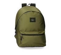 Pepe Jeans Aris Mochila para Portátil Doble Compartimento 15,6" Verde 31x44x15 cms Poliéster 20,46L