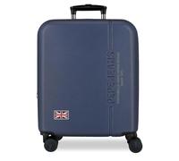 Pepe Jeans Arwin Maleta de Cabina Marino 40x55x20 cm Rígida ABS Cierre de combinación Integrado 37L 2,6kg 4 Ruedas Dobles Extensible Equipaje de Mano by Joumma Bags