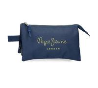 Pepe Jeans Arwyn Estuche Triple Marino 22x12x5 cm Poliéster 1,32L by Joumma Bags