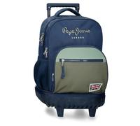 Pepe Jeans Arwyn Mochila Compact 2 Ruedas Marino 32x43x21 cm Poliéster 29L by Joumma Bags