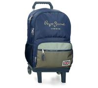 Pepe Jeans Arwyn Mochila Escolar con Carro 15,6" Pulgadas Marino 33x46x15 cm Poliéster 22,77L by Joumma Bags