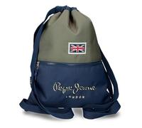 Pepe Jeans Arwyn Mochila Saco con Cremallera Marino 35x46x1 cm Poliéster 1,61L by Joumma Bags