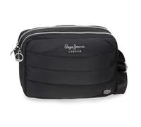 Pepe Jeans Aura Bandolera Dos Compartimentos Negro 24x16x9 cms Poliéster by Joumma Bags