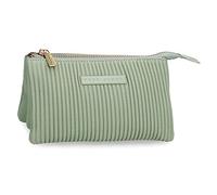 Pepe Jeans Aurora Monedero Tres Compartimentos Verde 17,5x9,5x2 cms Piel sintética