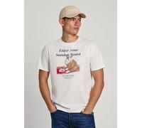 Pepe Jeans Axel tee Camiseta, Blanco (Off White), S para Hombre