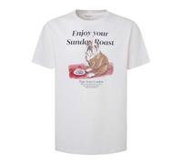 Pepe Jeans Axel tee Camiseta, Blanco (Off White), XXL para Hombre
