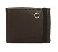 Pepe Jeans Badge Cartera con cinta elástica Marrón 11,5x8,5x1 cms Piel