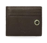 Pepe Jeans Badge Tarjetero Marrón 9,5x7,5 cms Piel