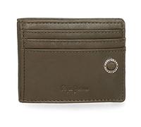 Pepe Jeans Badge Tarjetero Verde 9,5x7,5 cms Piel
