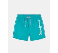 Pepe Jeans Logo Swimshort, Swim Trunks Hombre, Azul (Dark Turquoise Blue), M