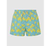 Pepe Jeans Bañador estampado Logo pequeño de hombre. Cintura ajustable con cordón en contraste. Fantasía, tipo bermuda. Azul claro M
