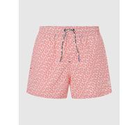 Pepe Jeans Bañador estampado Logo pequeño de hombre. Cintura ajustable con cordón en contraste. Fantasía, tipo bermuda. Coral XL