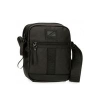 Pepe Jeans Hoxton Bandolera Dos Compartimentos Negro 17x22x7,5 cms Poliéster y PU