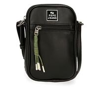 Pepe Jeans Bea Bandolera Portamóvil Negro 11x17,5x2,5 cms Piel sintética